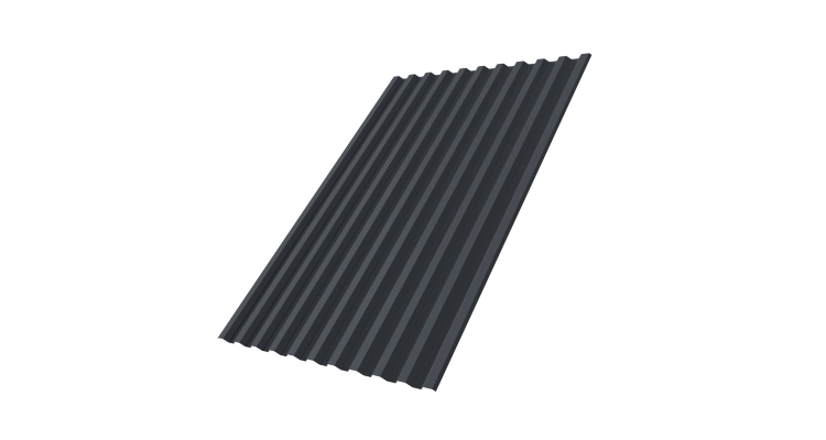 Профнастил С21R 0.45 PE-Double RAL 7024 мокрый асфальт