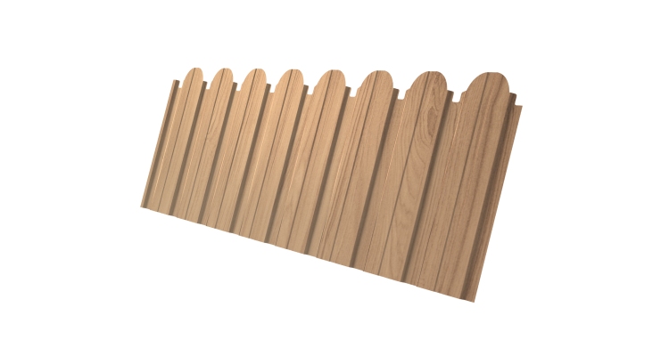 Профнастил С10B фигурный 0,45 Print Elite с пленкой Honey Wood TwinColor