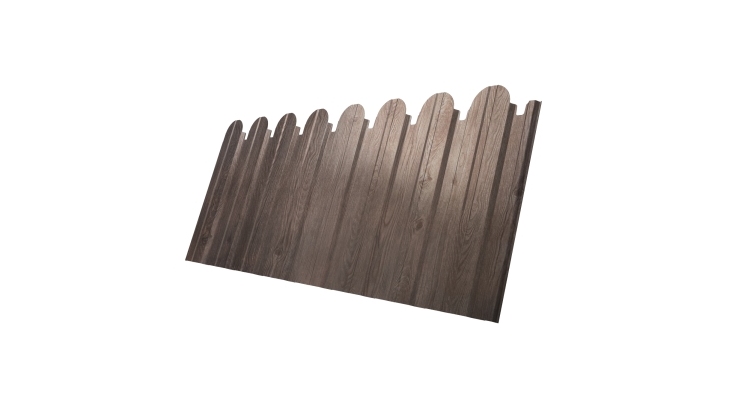 Профнастил С10B фигурный 0,45 Print Elite с пленкой White Wood TwinColor