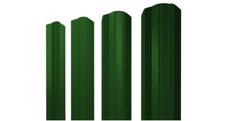 Штакетник М-образный А фигурный 0,4 PE-Double RAL 6005 зеленый мох