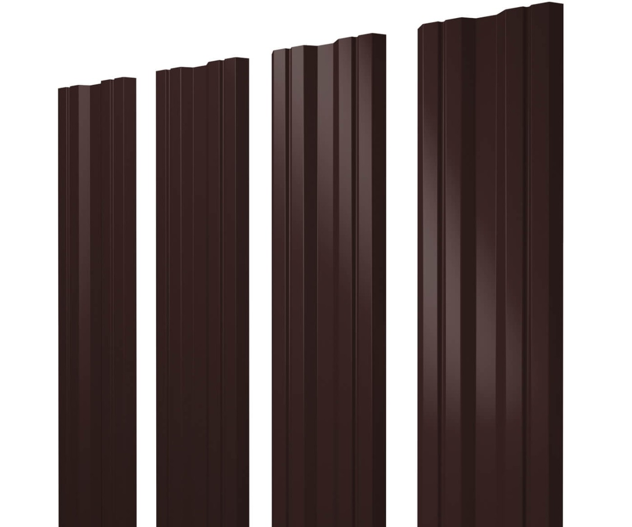 Штакетник Twin 0,5 GreenСoat Pural RR 887 шоколадно-коричневый (RAL 8017 шоколад)