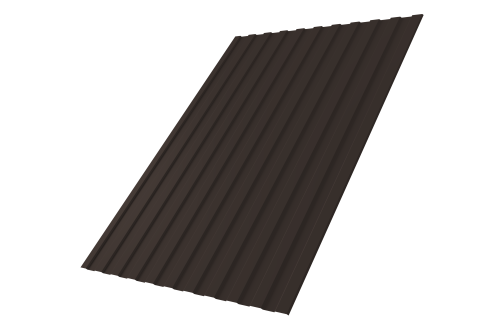 Профнастил С8А 0,45 PE RR 32 темно-коричневый