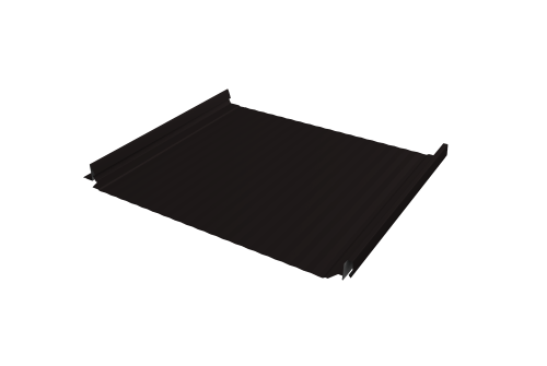 Кликфальц Pro Gofr Grand Line 0,5 PurPro с пленкой на замках RAL 9005 черный