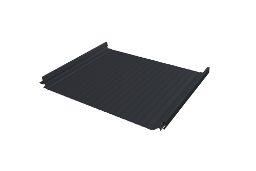 Кликфальц Pro Gofr Grand Line 0,5 Satin Matt TX с пленкой на замках RAL 7024 мокрый асфальт