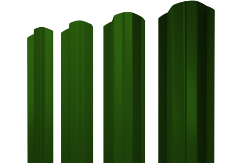 Штакетник М-образный В фигурный 0,45 PE RAL 6002 лиственно-зеленый