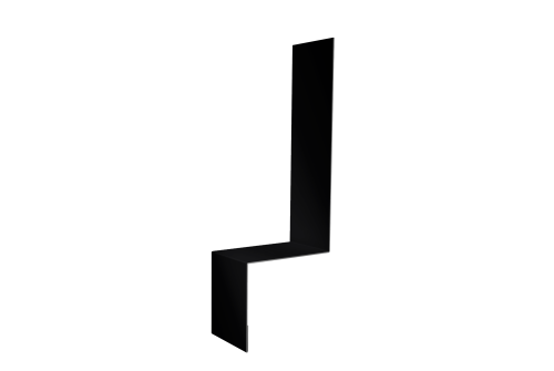 Планка примыкание боковое фальц 0,45 Drap TX RAL 9005 черный (2м)
