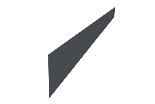 Ламель забора жалюзи Palermo стартовая/финишная для калиток и ворот 0,45 PE-Double RAL 7024 мокрый асфальт