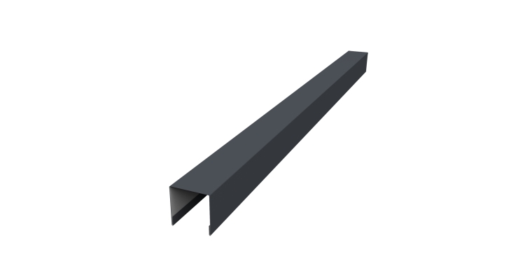 Планка вертикальная лицевая для забора жалюзи Palermo 0,5 Drap TX RAL 7024 мокрый асфальт (2м)