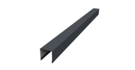 Планка вертикальная лицевая для забора жалюзи Palermo 0,45 Drap TR RAL 7024 мокрый асфальт (2м)