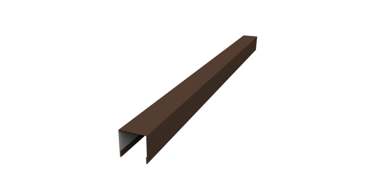 Планка вертикальная лицевая для забора жалюзи Palermo 0,45 PE RAL 8017 шоколад (2м)