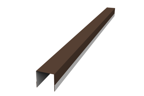 Планка вертикальная обратная для забора жалюзи Palermo 0,45 PE RAL 8017 шоколад (2м)