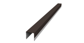Планка вертикальная обратная для забора жалюзи Palermo 0,5 PurLite Matt RR 32 темно-коричневый (2,5м)